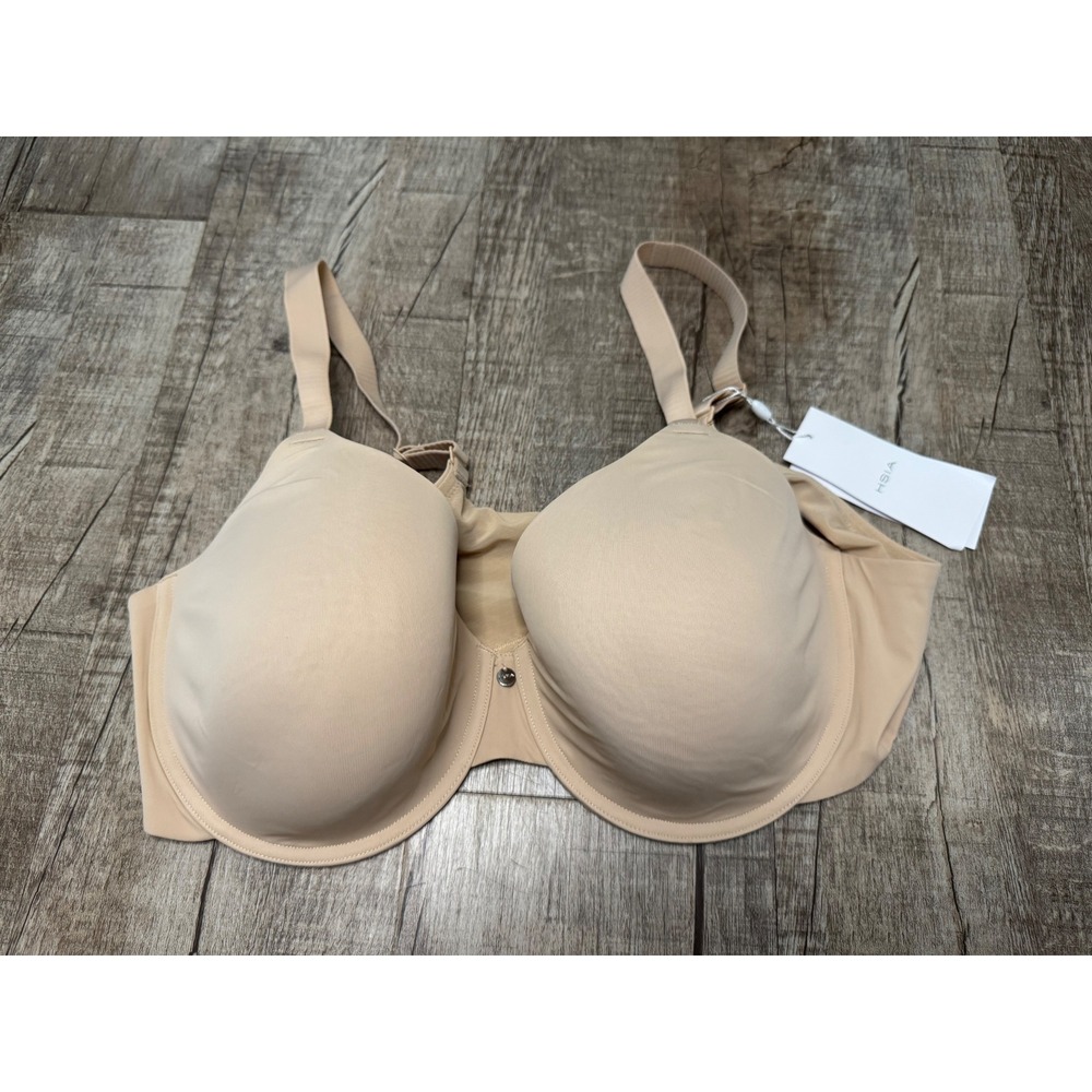 HSIA Women Beige Nude Underwire Full Coverage T-Shirt Bra 44C